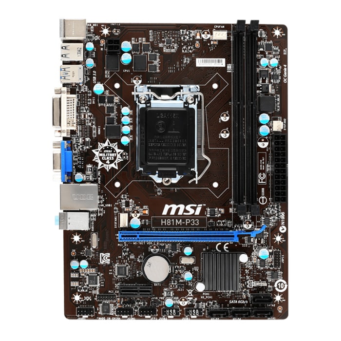 مادربرد کارکرده ام اس آی مدل MSI H81 M-P33  DDR3