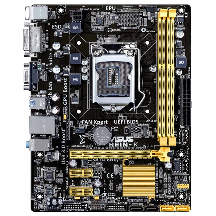 مادربرد کارکرده ایسوس مدل ASUS H81 M-K DDR3 INTEL LGA1150 MICRO-ATX