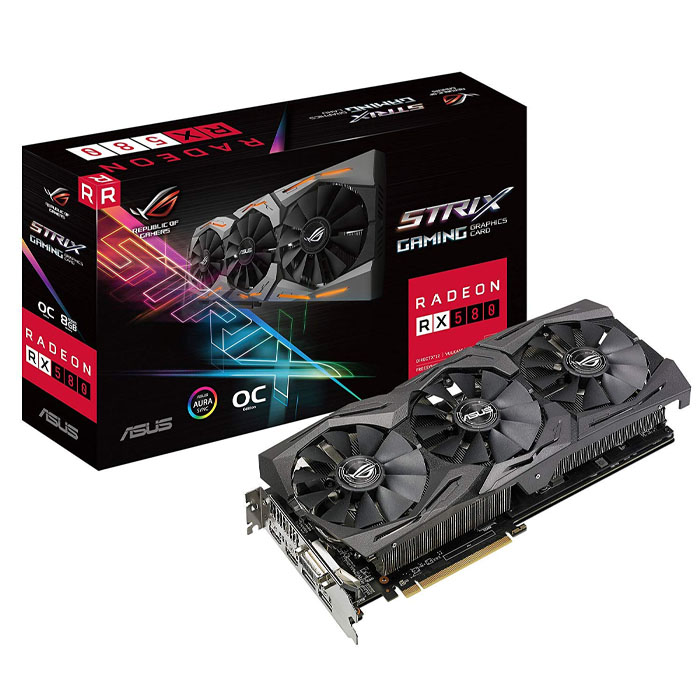 کارت گرافیک ایسوس مدل ASUS ROG STRIX RX580 8G OC