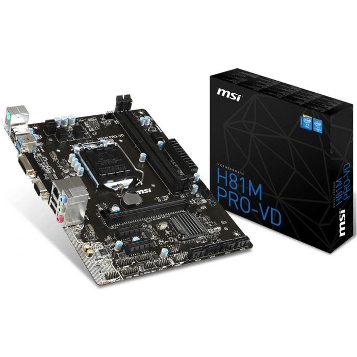 مادربرد کارکرده ام اس آی مدل  MSI H81M PRO-VD  DDR3 سوکت 1150